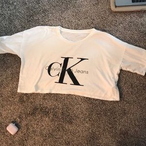Calvin Klein jeans cropped t shirt